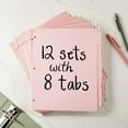 thumbnail image 3 of 12 Sets Pink 8 Tab Dividers for 3 Ring Binder, Paper Binder Separators with Tabs, Bulk Pack of 96 Total Page Dividers for School, Work, Home, Office Supplies (Letter Size, 9.5x11 in), 3 of 10