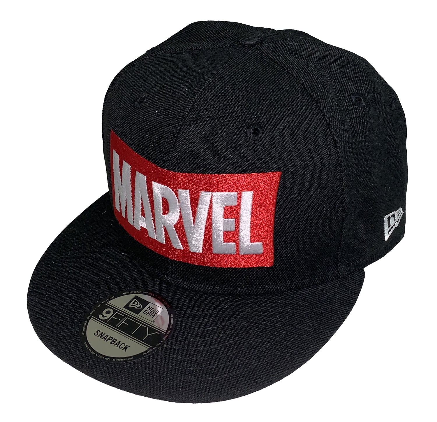 Marvel Comics Logo New Era 9Fifty Black Snapback Cap Hat - Walmart.com