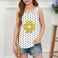 thumbnail image 3 of OGLCCG Girls Tank Tops Kids Summer Crewneck Sleeveless Shirts Cute Floral Printed Camisole Dancewear 5-14 Years, 3 of 5
