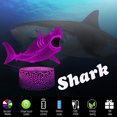 thumbnail image 4 of Lámpara de mesa pequeña 3d serie Shark, luz visual LED con control remoto colorido creativo, 4 of 5