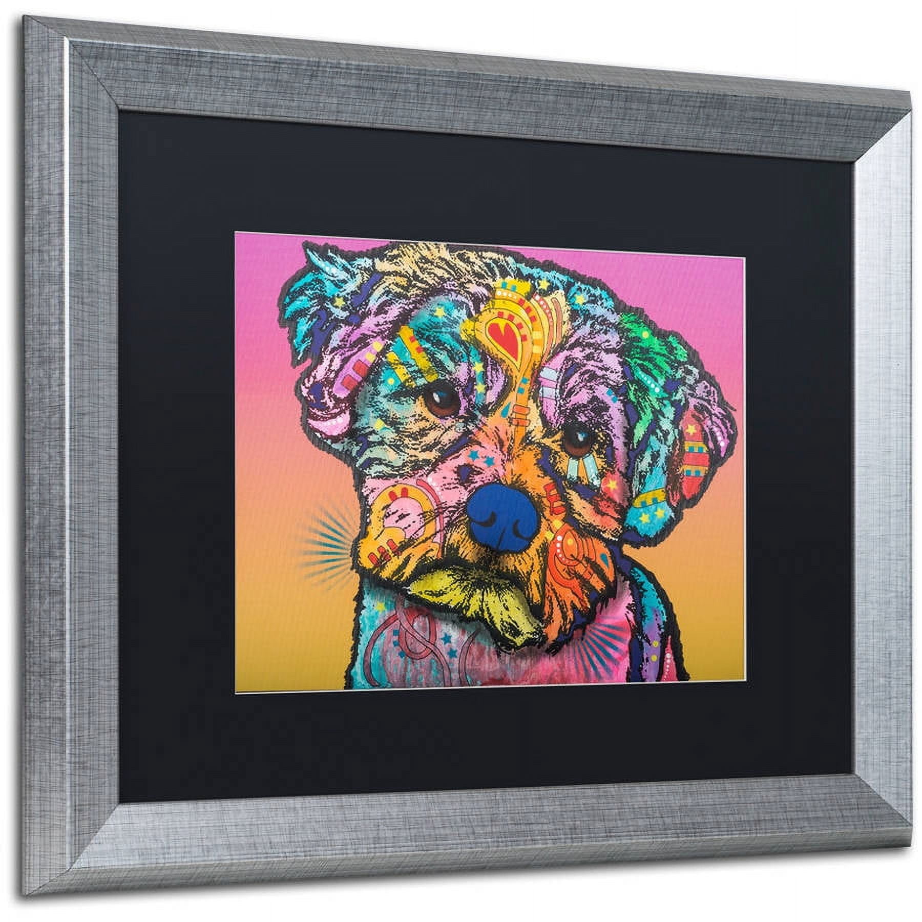 Trademark Fine Art "Quincy-004" Canvas Art by Dean Russo, Black Matte, Silver Frame