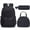 A2.Black, variant on 3 PCS Waterproof Backpack with Lunch Box & Pencil Case, Lightweight Bookbag Set for Casual Daypack Travel (Beige)