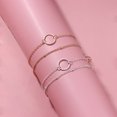 thumbnail image 1 of onlyliua Liquidación Pulsera Hueca Redonda Doble Cadena, Accesorios para Fiestas, Bodas, Joyas Ajustables, 1 of 1