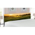 thumbnail image 2 of Country Headboard, Barley Field Sunset Samoeng Chiang Mai Thailand Nature Countryside Picture, Upholstered Decorative Metal Bed Headboard with Memory Foam, King Size, Green Yellow, by Ambesonne, 2 of 4