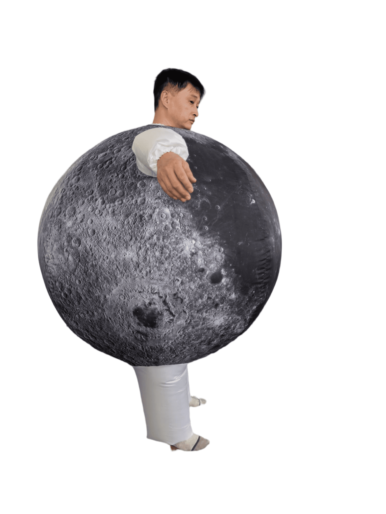 Halloween Inflatable Planet Costume for Adults Moon Mascot Costume Full-Body Planet Cosplay Suit for Halloween, Christmas,Carnival