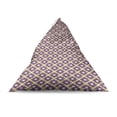 thumbnail image 4 of Abstract Lounger Chair Bag, Repetitive Retro Geometric Triangles Mosaic Cube Pattern, High Capacity Storage with Handle Container, Lounger Size, Blue Violet Pale Camel, by Ambesonne, 4 of 5