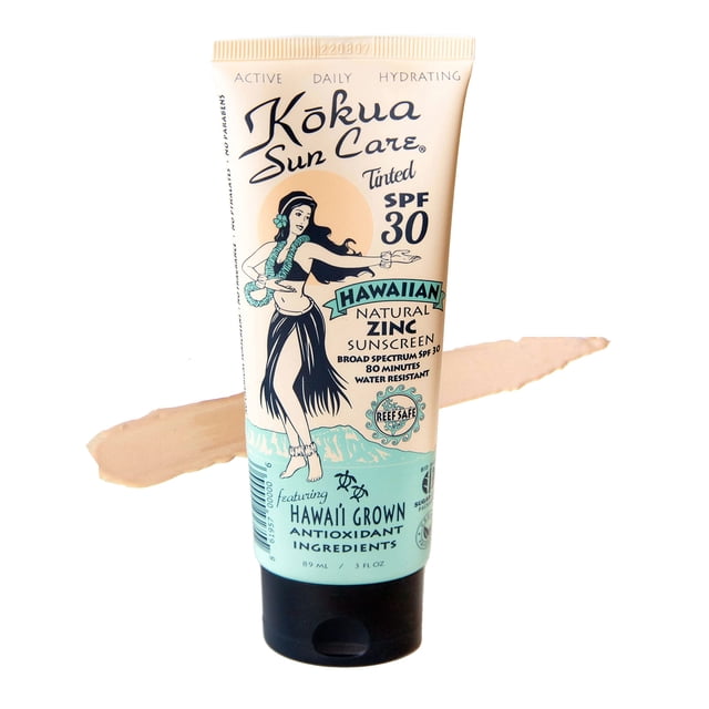 Crema solar Kokua Sun Care Hawaiian Tinted SPF 30/80, 90 ml