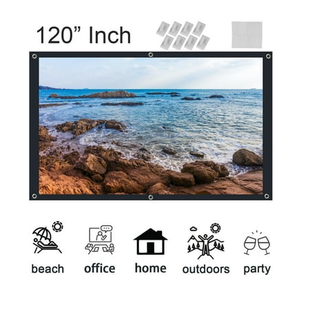 60”/100”/120” Big Projector Screen 16:9 Projection HD Home Theater Portable Movie Screen Office Projection Meeting  100 inch price history on PriceWatchPro