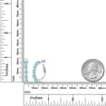 thumbnail image 2 of Gem Stone King 925 Sterling Silver Women Hoop Earrings Swiss Blue Topaz White Topaz (1.82 Cttw, Round Cut, 3/7 inch Diameter), 2 of 4