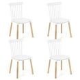 thumbnail image 1 of Gymax Set of 4 Windsor Dining Chairs Dining Chairs w/ Spindle Backs & Curved Seats White, 1 of 9