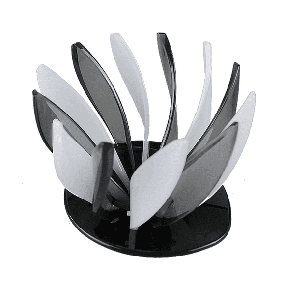 Coffee Filter Drip Hand Brew Coffee Filter Coffee Dripper Spiral Rib Design for 1-4 Cups for Home Office Black + White