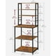 thumbnail image 5 of Barra de café, Estante de Cocina de 6 Niveles con 6 Ganchos, Soporte para microondas, Industrial, 15.7 x 23.6 x 65.7 Pulgadas, café rústico y Negro, 5 of 9