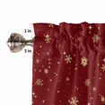 thumbnail image 5 of Christmas Classical Kitchen Curtains and Valances Set, Red Gold Snowflake Dots Rod Pocket Window Valance 18 Inch Window Curtain Panels for Living Room Bedroom Laundry, 27.5x36in, 3 Pieces, 5 of 7
