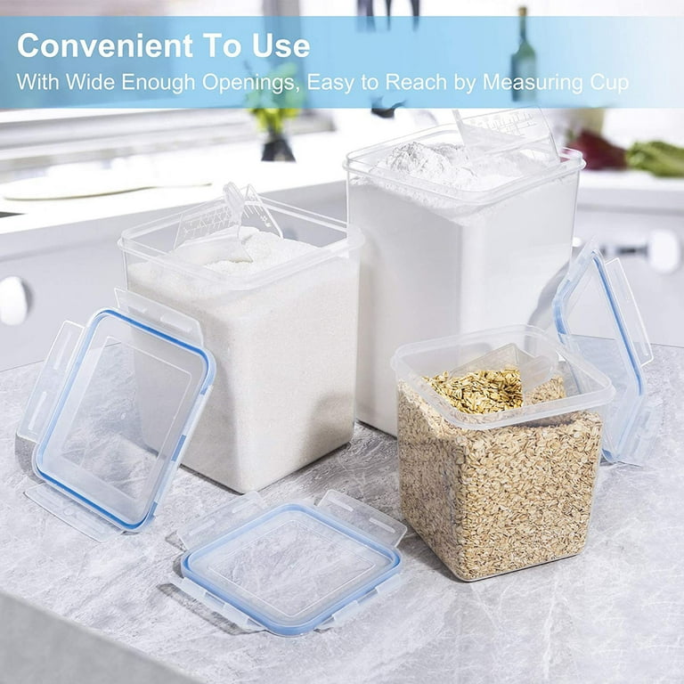 CreativeArrowy Vacuum Sealed Tank Whole Grain Storage Box Push Press Type  Durable Household 580ml-1400ml Clear Food Containers 