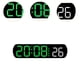 thumbnail image 3 of Reloj digital Macarena despertador de escritorio portátil pantalla de 12/24 horas Verde, 3 of 8