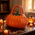thumbnail image 2 of HAYIMI Women Pumpkin Handbag Stylish Glossy Removable Chain Strap Handle Crossbody Purse Halloween Party Shoulder Bag, 2 of 6
