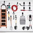 thumbnail image 3 of 12 Piezas Gancho de Almacenamiento de Pared, 12 Piezas Gancho de Garaje, Gancho de Pared de Acero con 3 Soldaduras en Lugar de 2 Más Fuertes para Escaleras, Bicicletas, Tuberías, Herramientas Eléctric, 3 of 5