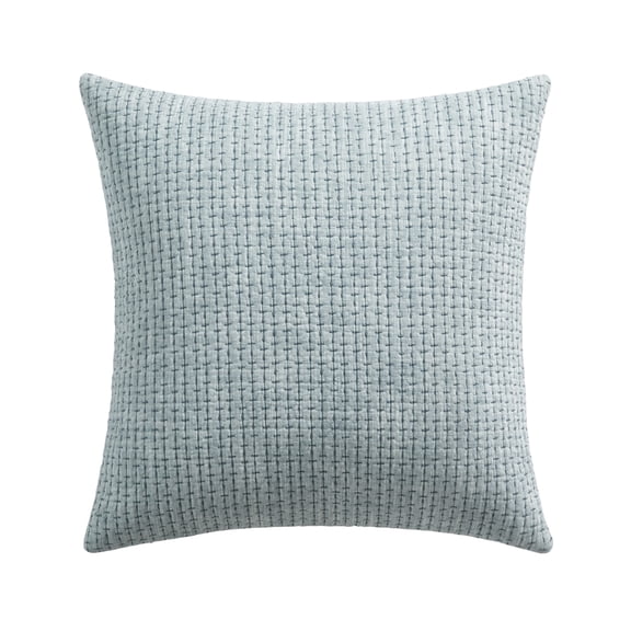 Levtex Home - Pick-Stitch Artisan Chambray Decorative Pillow - 20x20in - Textured - Reversible - Cotton - Poly Filled