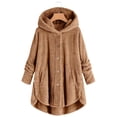 thumbnail image 5 of EnJoCho Kids Button Wearable Blanket Hoodie, Soft Fuzzy Fleece Loose Fit Outerwear, Cozy Warm Bed Jacket, Boys Girls Night Loungewear for Relaxing at Home and Cold Evening Wear, 5 of 8