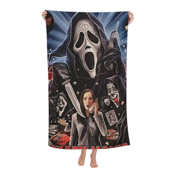 Horror Film Character Beach Towel 32x52inch Soft Lightweight Microfiber Bath Towels for Swim Pool Camping Travel
