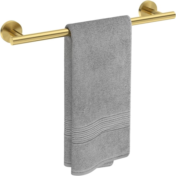 USHOWER Brushed Gold Towel Bar, 18-Inch Towel Racks for Bathroom