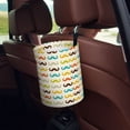 thumbnail image 5 of Honeii Colorful Mustache Print Waterproof Car Trash Can,Waterproof Portable Collapsible Trash Can,Garbage Container fits Most Cars,SUVs,and Trucks, 5 of 7