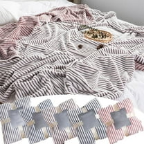 Nkmbld Faux Fur Throw Blanket for Couch, Fuzzy Soft Plush Thick Bubble Blanket, Fleece Blankets Queen Size for Bed, Machines Washable, Brown