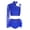 Royal Blue, variant on iiniim Women's Lyrical Jazz Dance Outfits One Shoulder Crop Top with Feather Briefs Skirt Dancewear White S