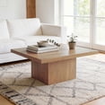 thumbnail image 2 of HOMCOM Square Coffee Table, Center Table w/ 1.6" Thick Top, Natural Wood, 2 of 10