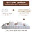 thumbnail image 6 of Garaneeds 113" Beige Modular Sectional Sofa for Living Room - Boneless Cloud Couch, No Assembly Required, 6 of 8