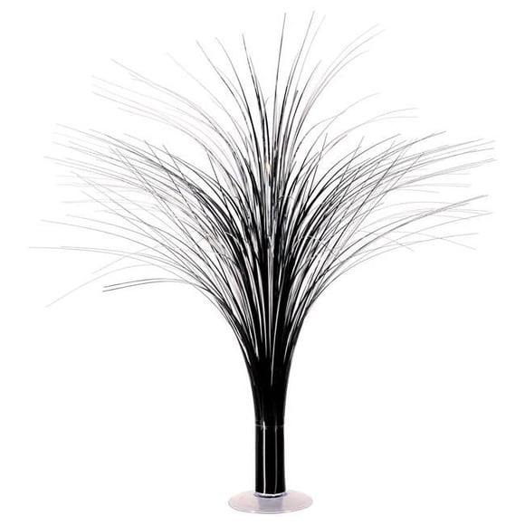 Beistle 53929-BKS 18 in. Metallic Spray Centerpiece, Black & Silver
