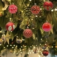 thumbnail image 6 of AuroraX Shatterproof Christmas Decoration Set Hanging Plastic Minimalist Red Ball Ornaments 12 Pcs Decorative 2.4" Pastel for Home,Christma Tree Decor, 6 of 8