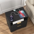 thumbnail image 6 of Nightstand with 2 Drawers,Smart Nightstand Bedside Tables with Night Light,Modern End Table for Bedroom,Living Room,Black, 6 of 8