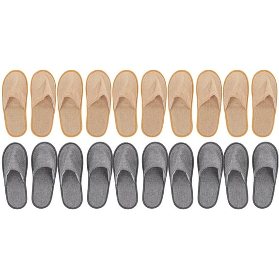 FOMIYES 10 Pairs of House Slippers Unisex Assorted Color Towel Material Prevent Slipping for