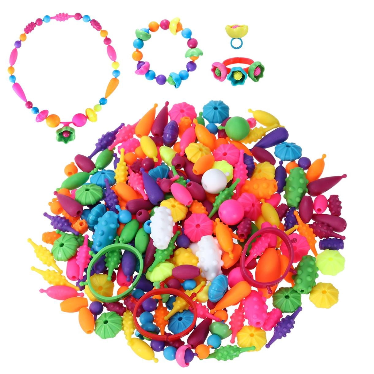 HOMEMAXS TOYMYTOY Snap Beads Set Creative DIY Necklace Bracelet Jewelry Making Kit for Girls Art Crafts Educational Toy