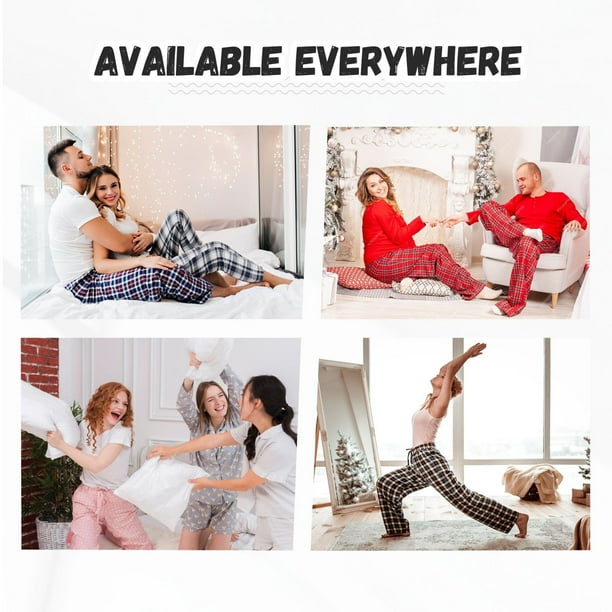 Balery Llama and Cactus1 Pantalones de pijama para mujer, pijamas