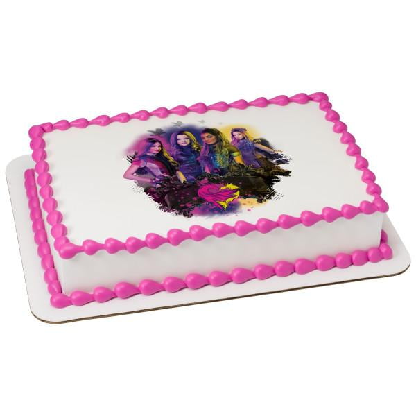 Disney Descendants party edible cake image cake topper frosting sheet decoration 