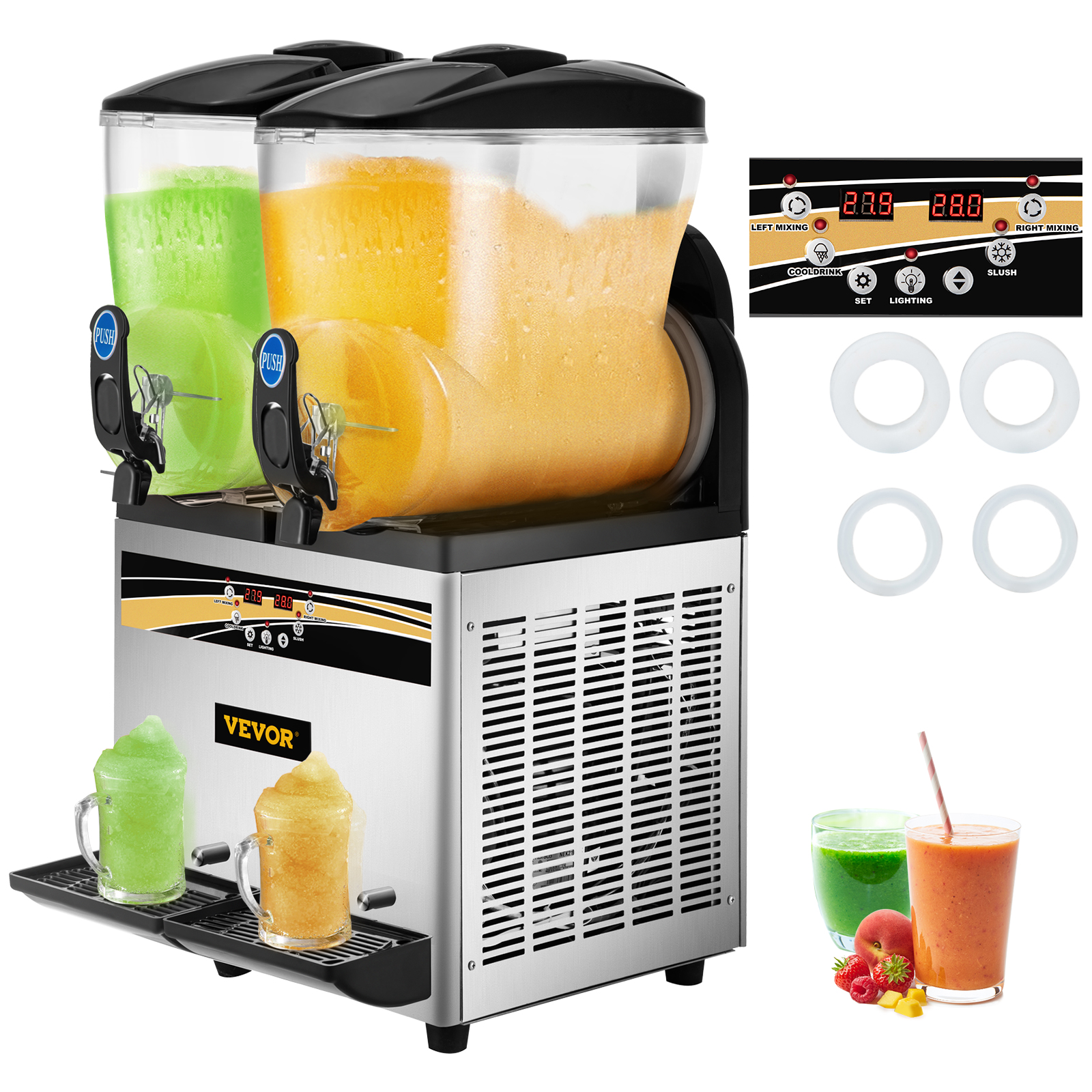 BENTISM Commercial Slushie Machine,30L Granita Slush Maker Slushy Juice