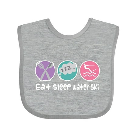 

Inktastic Water Skiing Eat Sleep Water Ski Gift Baby Girl Bib