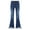 Dark Blue, variant on Alvivi Kids Girls Ripped Flare Jeans Bell Bottom Trousers Wide Leg Distressed Denim Pants Dark Blue 6