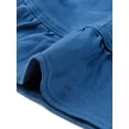 thumbnail image 6 of INSPIRE CHIC Women's Denim Jackets Button Down Peplum Hem Long Sleeves Cropped Jean Jackets Peacock Blue L, 6 of 7