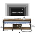 thumbnail image 4 of Dexturs LED TV Stands w/Power Outlets, Industrial TV Stand for 55/60/65/70 inch, Retro Brown, 4 of 6