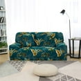 thumbnail image 2 of Unique Bargains 1-Piece Oriental Printed Stretch Sofa Couch Cover, Green, 2 of 7