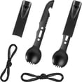 thumbnail image 1 of 2 Packs Ensemble de Spork de Camping Multifonctions en Acier Inoxydable Fonctionnel Cuillère de Camping Couverts Spork avec Bouteille, 1 of 5
