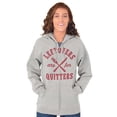 thumbnail image 4 of Left Overs Are for Quitters Unisex Fleece Graphic Zip Up Hoodie Brisco Brands 2X, 4 of 5
