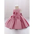 thumbnail image 3 of Bagilaanoe Toddler Baby Girls Formal Dress Sleeveless A-line Princess Dresses 6M 12M 18M 24M 3T 4T 5T Kids Flower Tulle Dress for Wedding Birthday Party Gown, 3 of 7