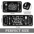 thumbnail image 2 of Black and White Kitchen Rugs Sets of 2 Non Slip Microfiber Mats for Floor Washable Farmhouse Area Rug Carpet Runner Hallway Laundry Room 17"x 47"+17"x 30", 2 of 6