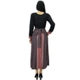 thumbnail image 2 of Bimba Women Long Retro Floral Maxi Dress With Belt Long Sleeve Dresses, 2 of 9