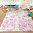 thumbnail image 7 of Sanmadrola Super Soft Shaggy Rugs Carpets 2.6x5.2 Feet Plush Area Rugs for Living Room Bedroom, Fluffy ​Rug for Nursery Playroom Dorm Room, Shag Plush Rug for Teen Room Decor, Black, 7 of 7