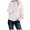 1-45White239, variant on HAYIMI Women Sweater Ladies Mid Neck Loose Long Sleeve Knit Solid Color Pullover Tops Dailywear